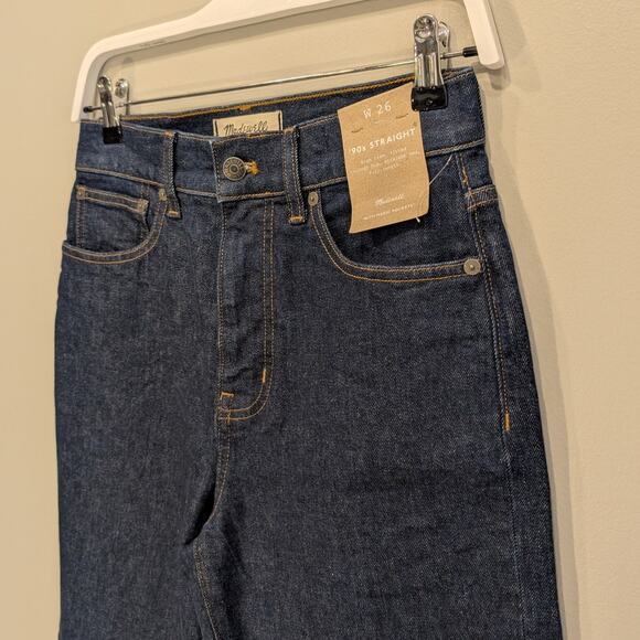 Madewell The 90s Straight Dark Denim Classic Traditional Timeless - Size 26 - Picture 3 of 12